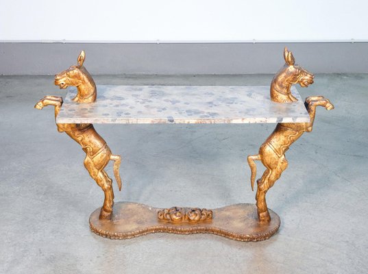 Console Table with Base with Horse Sculptures, 1890s-OJE-1764166