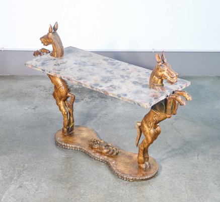 Console Table with Base with Horse Sculptures, 1890s-OJE-1764166