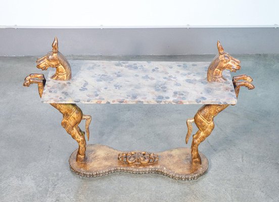 Console Table with Base with Horse Sculptures, 1890s-OJE-1764166