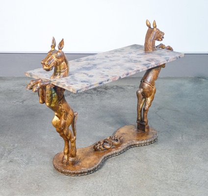 Console Table with Base with Horse Sculptures, 1890s-OJE-1764166