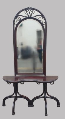 Console with Large Mirror from Thonet, Late 19th or Early 20th Century-SYQ-1169665