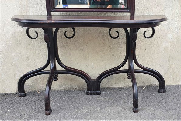 Console with Large Mirror from Thonet, Late 19th or Early 20th Century-SYQ-1169665