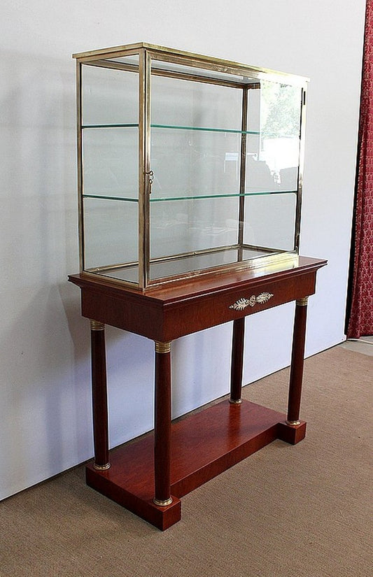 Console with Showcase Cabinet, Early 1900s