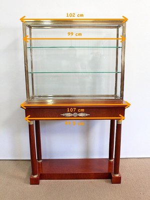 Console with Showcase Cabinet, Early 1900s-RVK-1010160