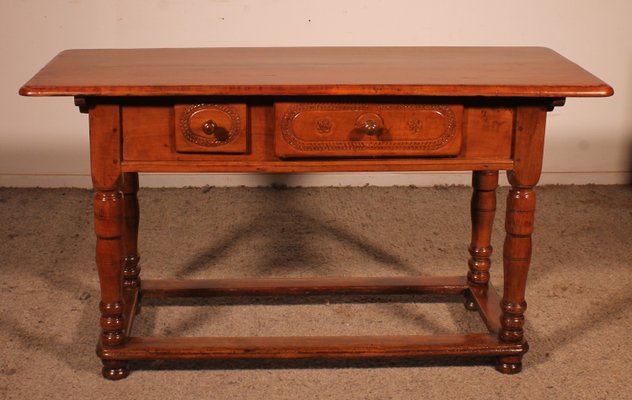 Console with Two Drawers in Cherry Wood, 18th Century-HPU-2022807