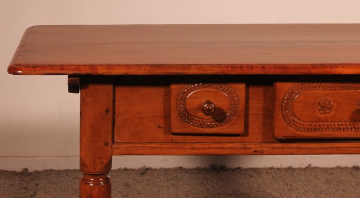 Console with Two Drawers in Cherry Wood, 18th Century-HPU-2022807