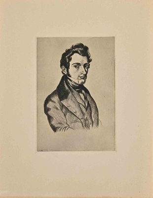 Constant Le Breton, Portrait, Etching, Mid-20th Century-ZCI-2024939