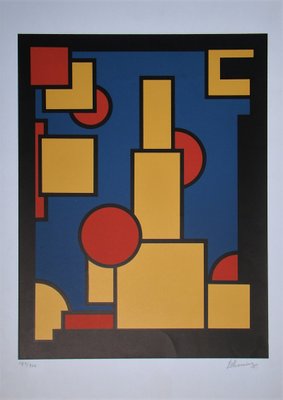 Constructive Composition Screen Print by Dirk Koning, 1970-KHH-672937