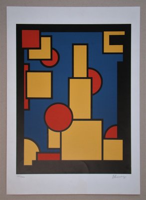 Constructive Composition Screen Print by Dirk Koning, 1970-KHH-672937