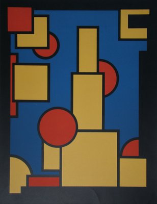 Constructive Composition Screen Print by Dirk Koning, 1970-KHH-672937