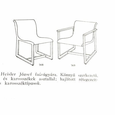 Constructivist Chair by Josef Heisler, Hungary, 1930s-HWV-924137