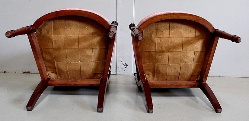 Consulate Period Mahogany Armchairs, Early 19th Century, Set of 2-RVK-930740