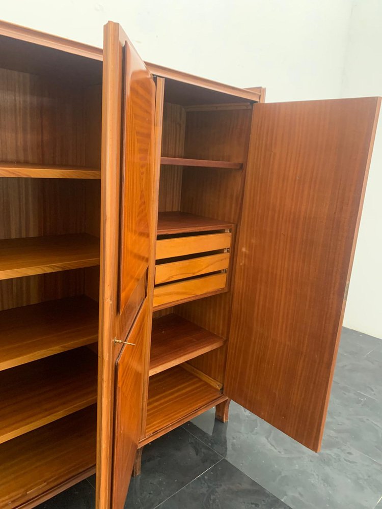 Container in Mahogany with Finely Inlaid Bosses by Paolo Buffa, 1950