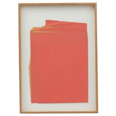 Contemporary Artwork Red Paper Composition by Sandro-WM-1045001