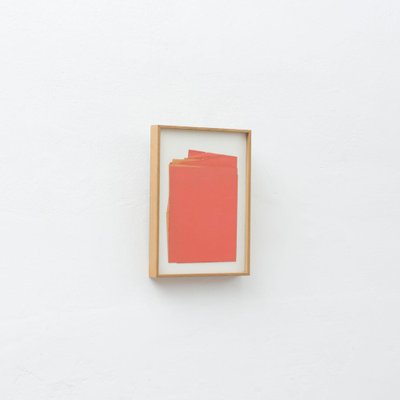 Contemporary Artwork Red Paper Composition by Sandro-WM-1045001