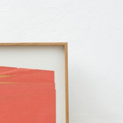 Contemporary Artwork Red Paper Composition by Sandro-WM-1045001