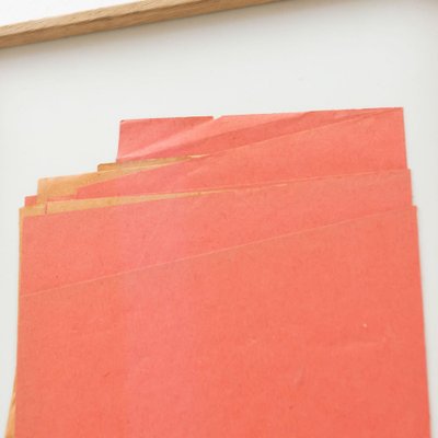 Contemporary Artwork Red Paper Composition by Sandro-WM-1045001