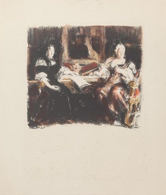 Conversation, 1930s, Lithograph-ZCI-788140