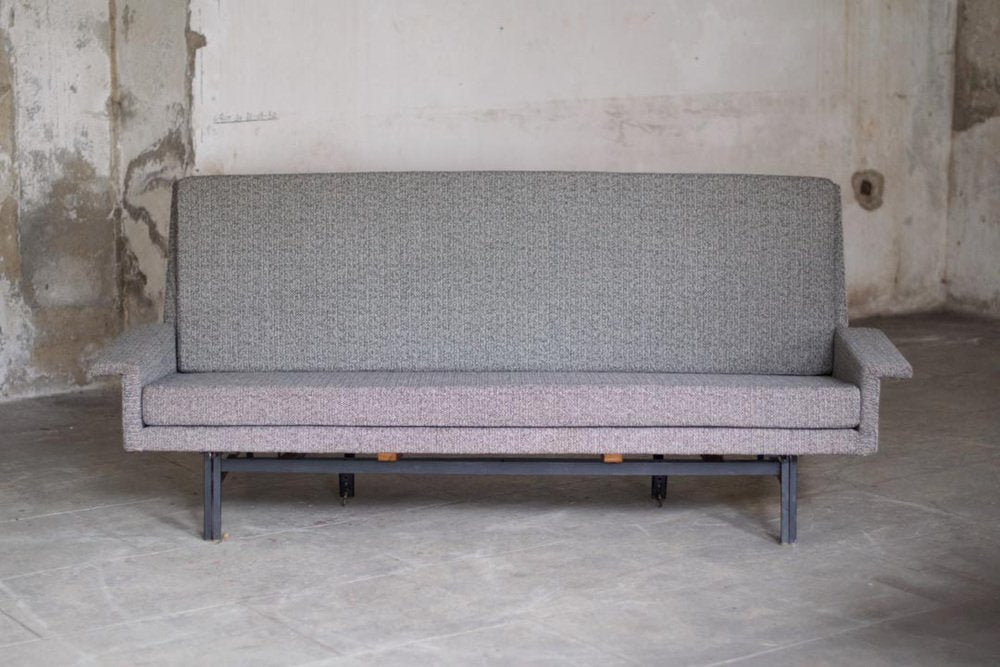 Convertible Fabric Sofa by René Jean Caillette for Steiner, 1961