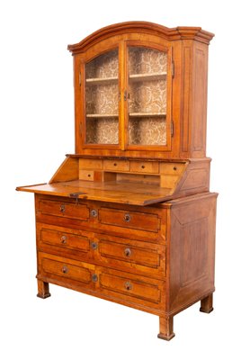 Copf Style Inlaid Cherrywood Secretaire Cabinet, 1800s-ABO-1440481