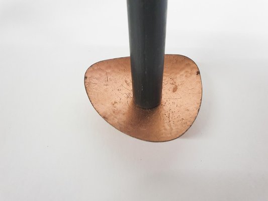 Copper and Brass Candle Holders, Denmark, 1960s, Set of 8-ZO-1067857