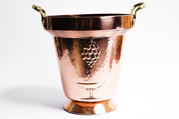 Copper and Brass Champagne Cooler, Vienna, Austria, 1930s-SPD-1754331