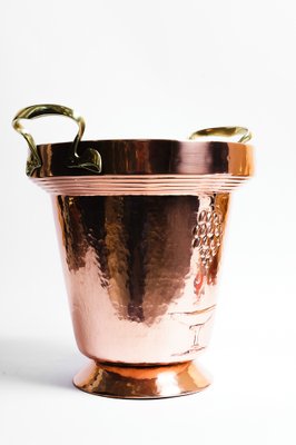 Copper and Brass Champagne Cooler, Vienna, Austria, 1930s-SPD-1754331