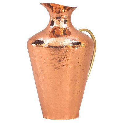 Copper and Brass Hammered Jug, 1950s-SPD-1366633