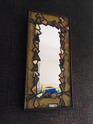 Copper and Brass Mirror, 1960s-RQV-828604