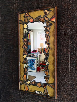 Copper and Brass Mirror, 1960s-RQV-828604