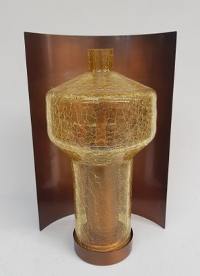 Copper and Glass Craquelel Sconce, 1960s-QDP-665630