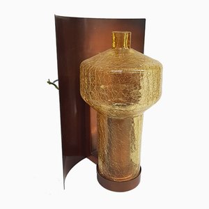 Copper and Glass Craquelel Sconce, 1960s-QDP-665630