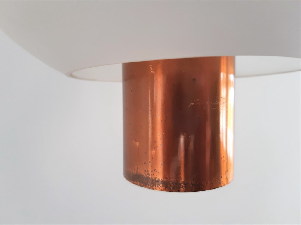 Copper and Glass Pendant Lamps from Hiemstra Evolux, 1960s, Set of 2