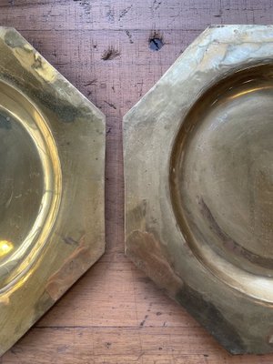 Copper Brass Plates, 1950s, Set of 8-LCU-838712