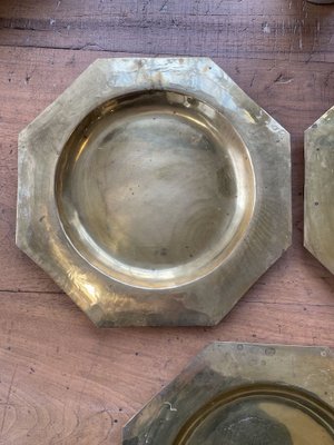 Copper Brass Plates, 1950s, Set of 8-LCU-838712