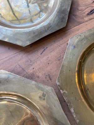 Copper Brass Plates, 1950s, Set of 8-LCU-838712