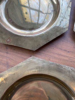 Copper Brass Plates, 1950s, Set of 8-LCU-838712