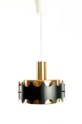 Copper Ceiling Lamp from VEB Metalldrücker Halle, 1960s-YGX-771583