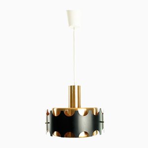 Copper Ceiling Lamp from VEB Metalldrücker Halle, 1960s-YGX-771583