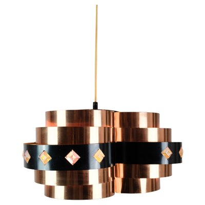 Copper Ceiling Lamp from Werner Schou, 1970s-UY-1454054