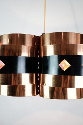 Copper Ceiling Lamp from Werner Schou, 1970s-UY-1454054