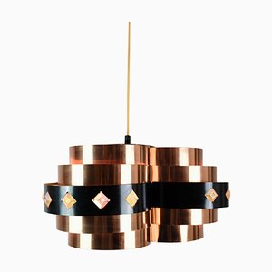 Copper Ceiling Lamp from Werner Schou, 1970s-UY-1454054