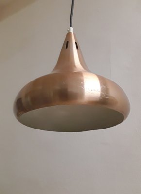 Copper-Colored Anodized Aluminum Ceiling Lamp, 1970s-HOI-1819325