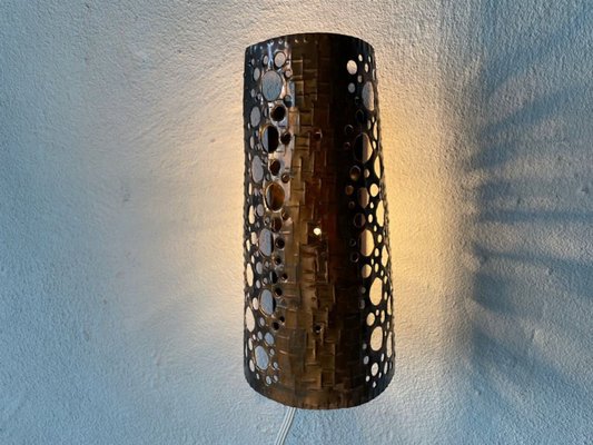 Copper Colour Handcrafted Metal Single Sconce, 1950s-RDS-1157778