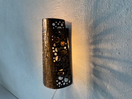 Copper Colour Handcrafted Metal Single Sconce, 1950s-RDS-1157778