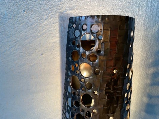 Copper Colour Handcrafted Metal Single Sconce, 1950s-RDS-1157778