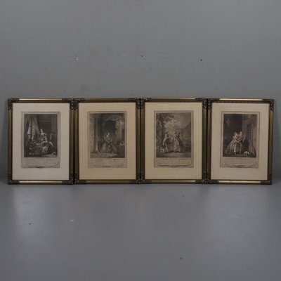 Copper Engravings, 1800, Framed, Set of 8-VAP-1178076