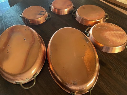 Copper Frying Pan Set, Set of 6-QJM-1792457