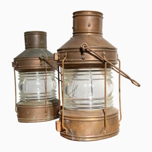 Copper Naval Lanterns, 1900s, Set of 2-EBW-2017112