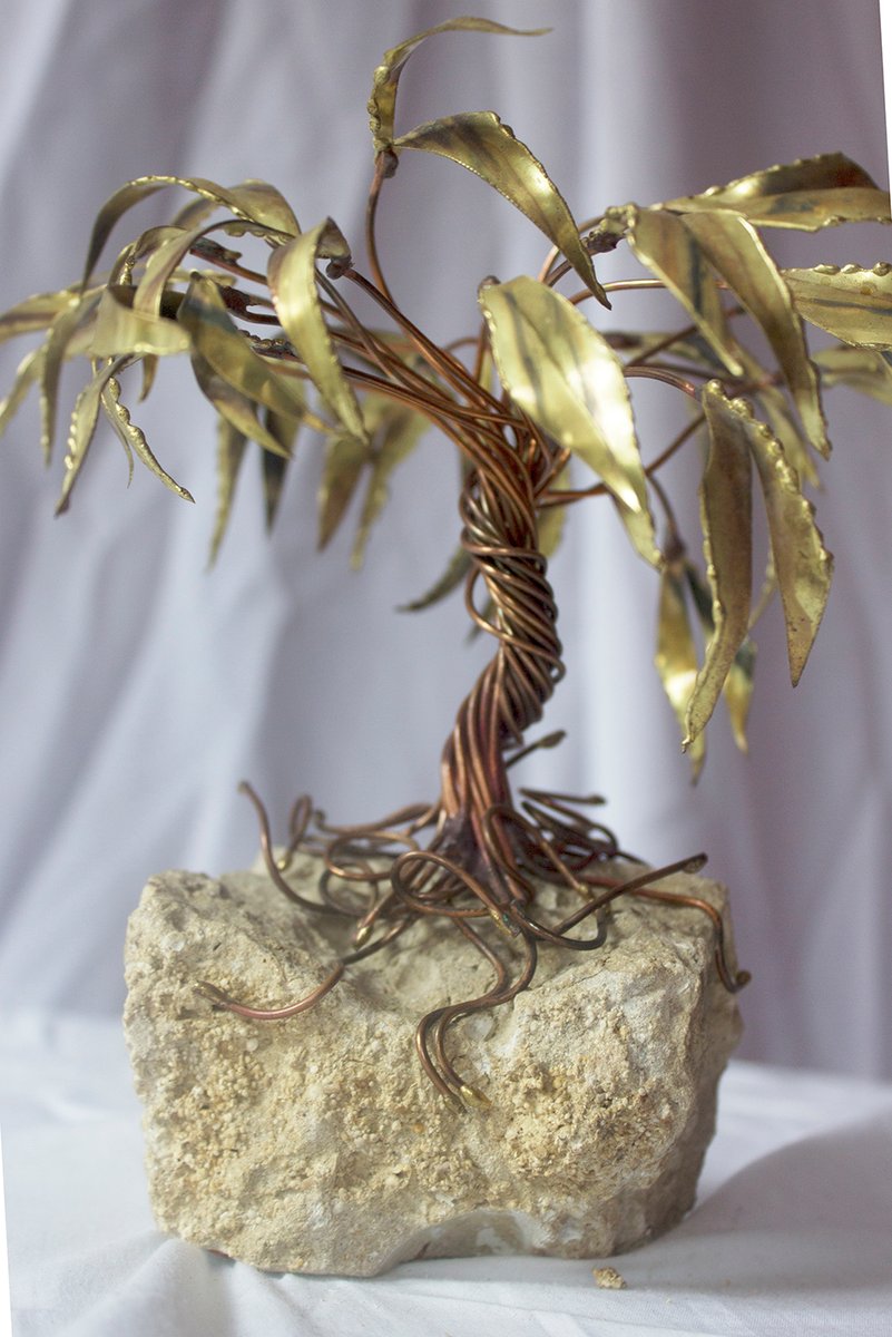 Copper Palm Tree Sculpture by Daniel d'Haeseleer, 1970s